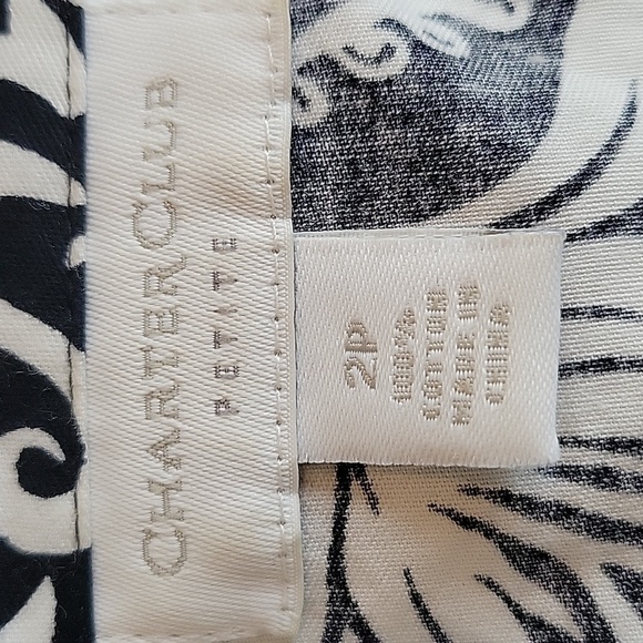 Charter Club Black and White Floral Midi Dress - Picture 3 of 4